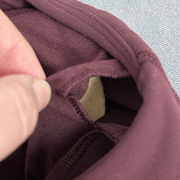 Lululemon Flow Y Wrap-Front High-Neck Bra Size 8 Nulu Burgundy W2CXSS B/C Cup - Picture 6 of 8